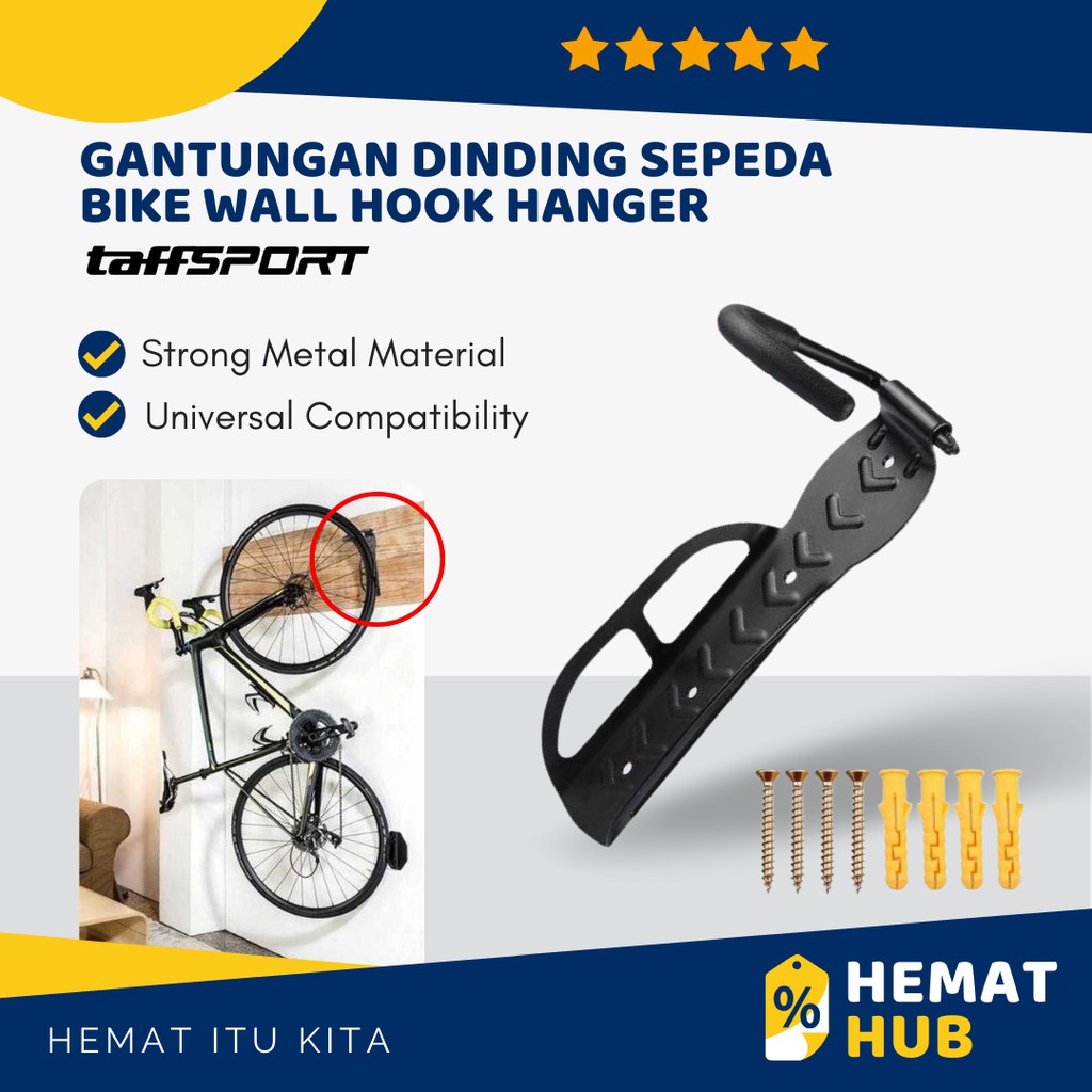 Gantungan Sepeda Dinding TaffSPORT Bike Wall Hook Hanger Kuat Aman