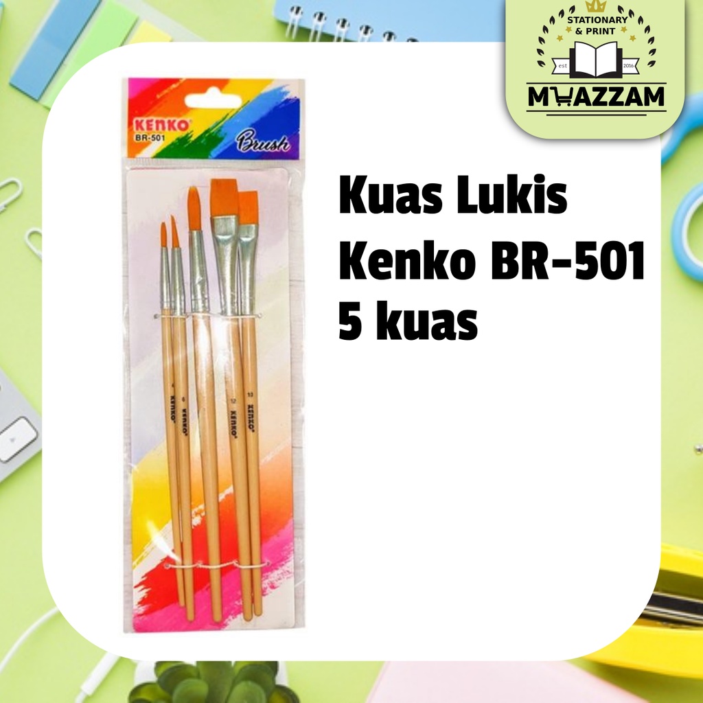 

KENKO BRUSH BR-501 kuas Lukis 5 pcs