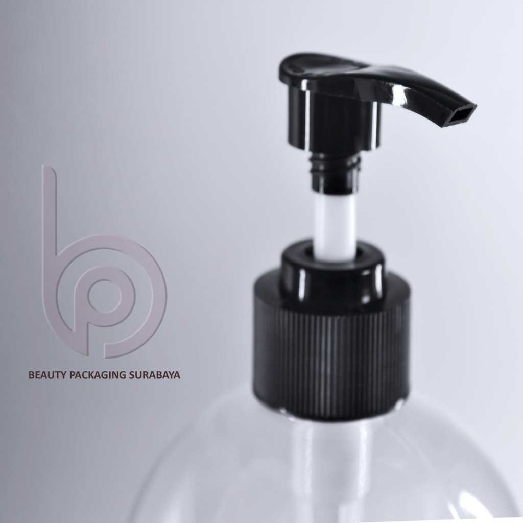 Botol Plastik PET 500ml Bulat Gentong Bening Tutup Pump Lotion