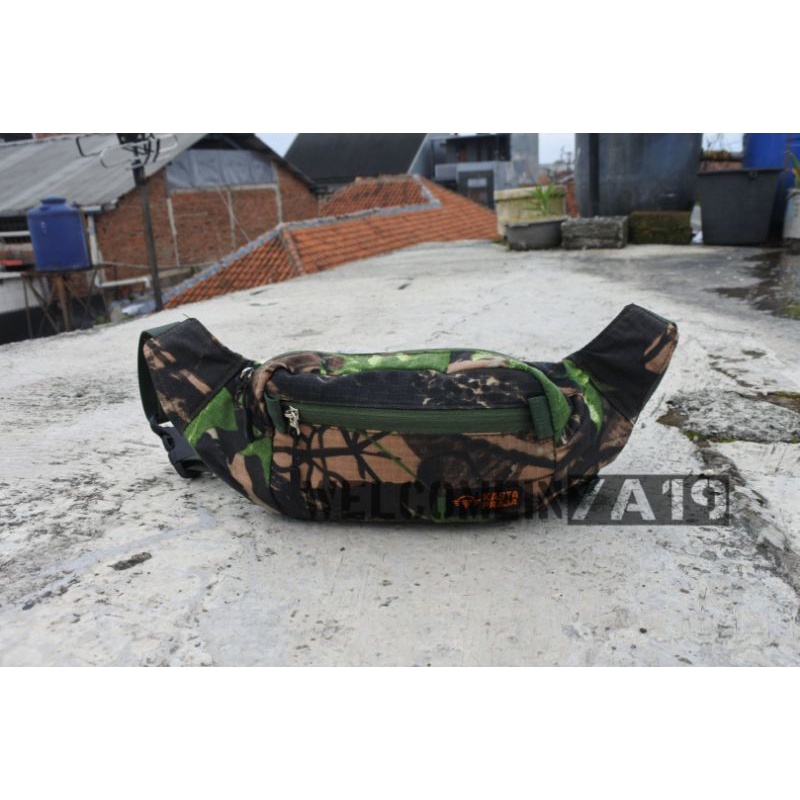 Waistbag Camo Perbakin / Tas Pinggang Loreng Camo Perbakin / Tas Pinggang Pria