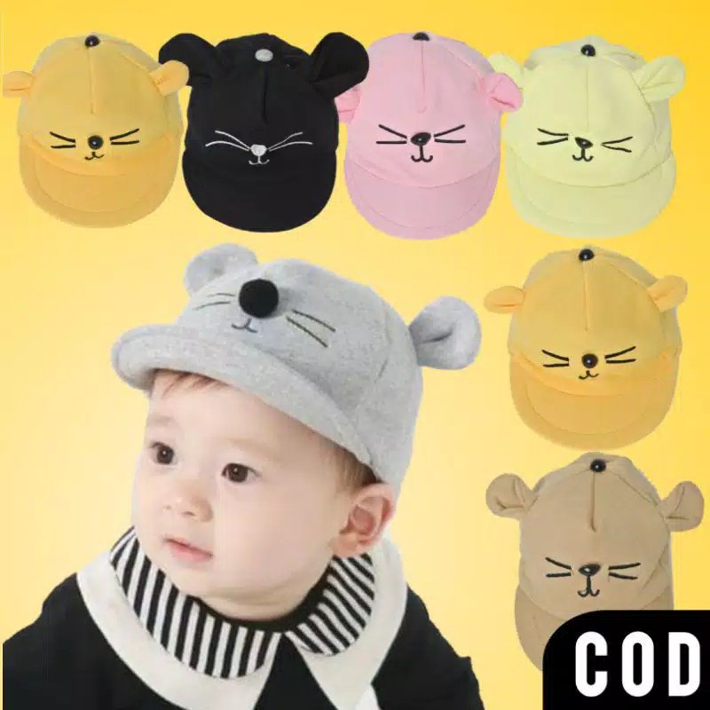 Topi Bayi Anak Karakter Kucing