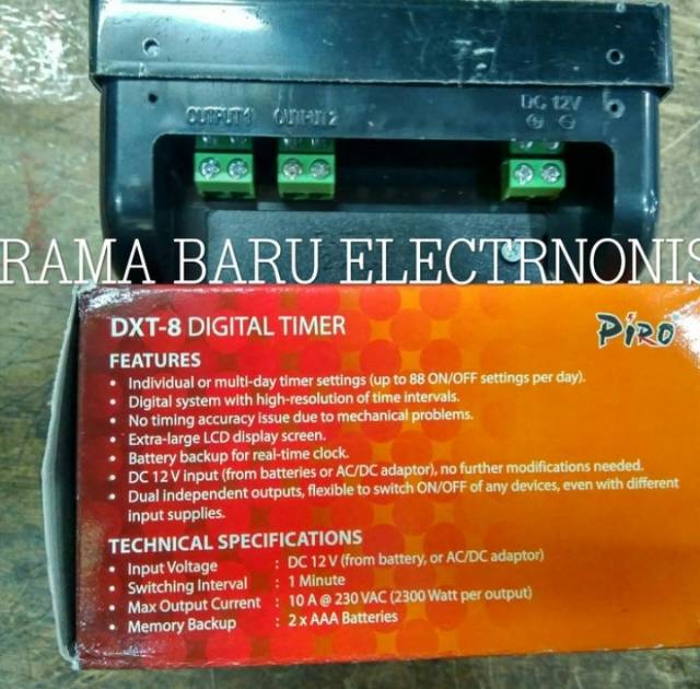 Digital Timer DC PIRO DXT 8