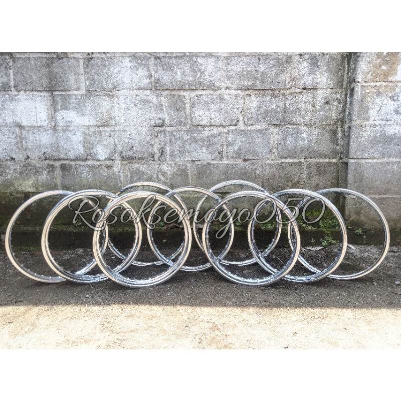 Velg did chrome ring 17 ukuran 120 140 160 185 215 250 original bekas copotan velg did besi chrome