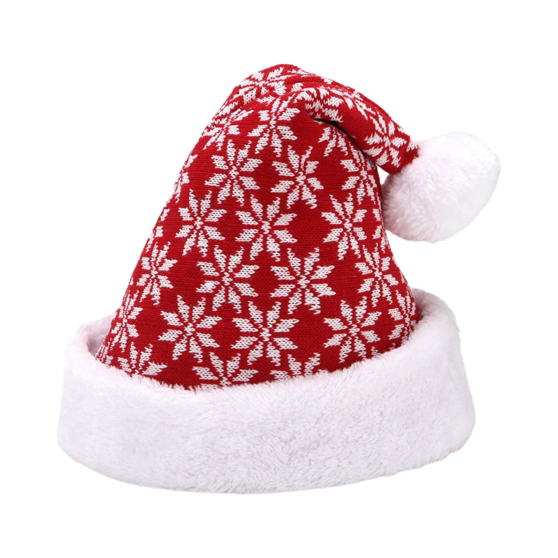 Topi Rajut Hangat Desain Snowflake Rusa Natal Untuk Pacar