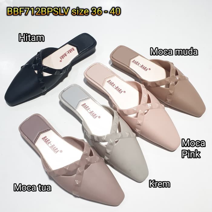 jelly sandal wanita slide barabara slop karet import bara bara cewek BBF712BPSLV