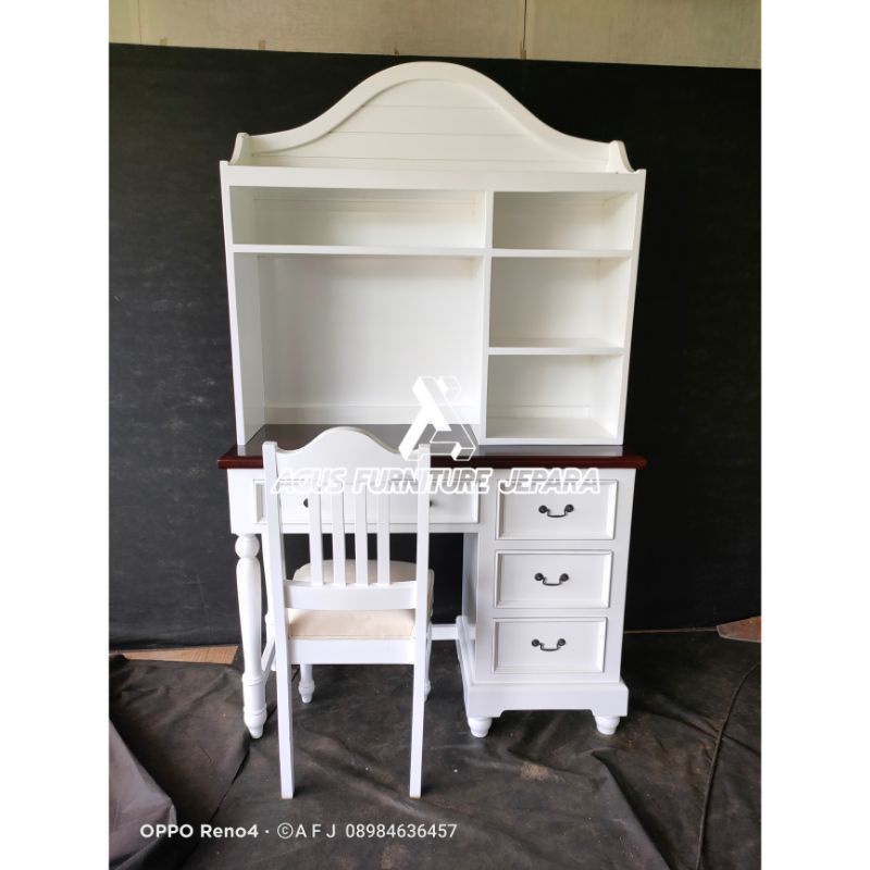 MEJA BELAJAR VINTAGE ANAK MEJA LACI (Meja belajar anak duco meja kantor)