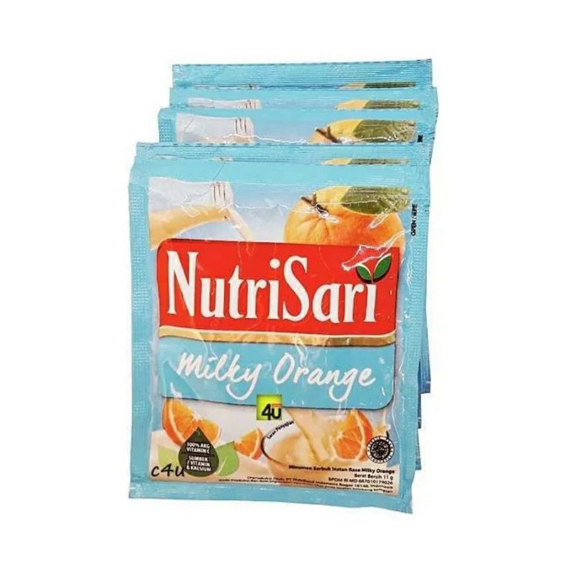 

Nutrisari milky orange 1 renteng isi 10 pcs