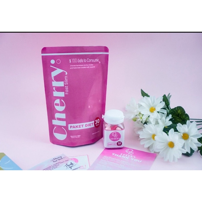 DIET HERBAL TURUN 15 KG Kapsul & Teh Paket 30 hari Cherry Fast Slim