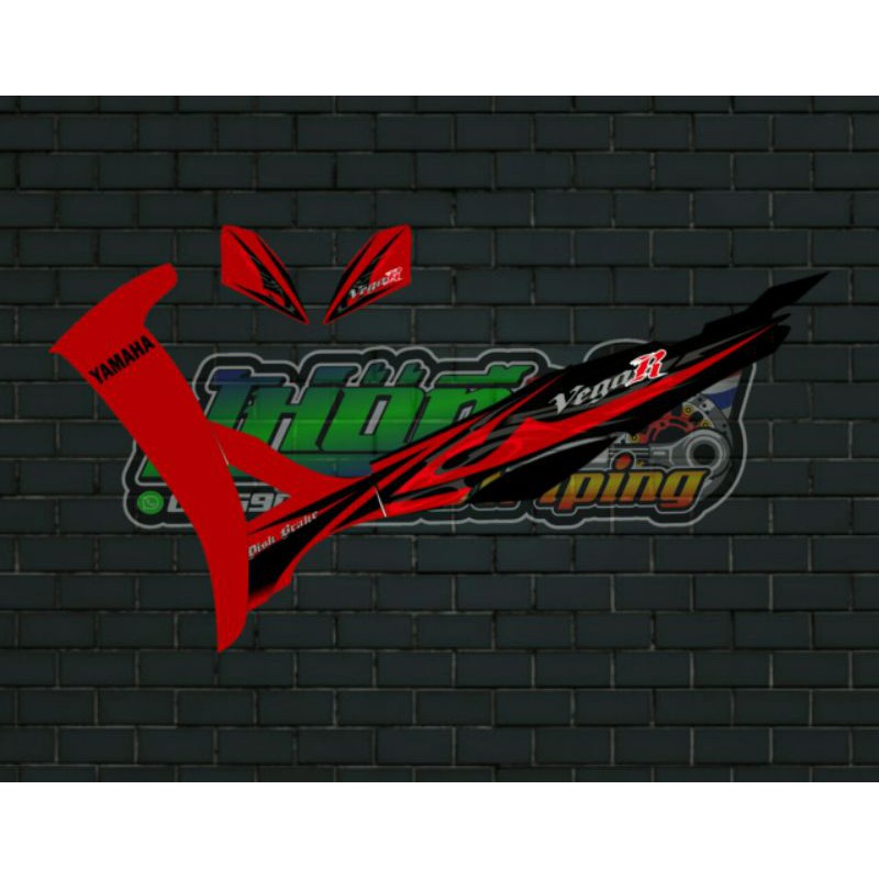 STRIPING STICKER VEGA R NEW ORI TRANSPARAN UV