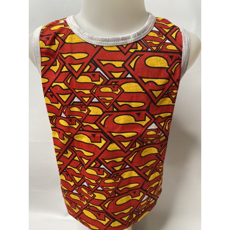 Singlet anak laki-laki- singlet SUPERMAN FULL PRINT 1-9 tahun