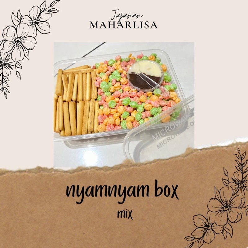 

nyam nyam box (500ml)/ mix rice crispy dan stick