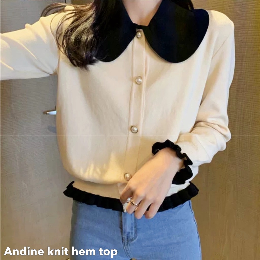 Andine knit hem top -Thejanclothes