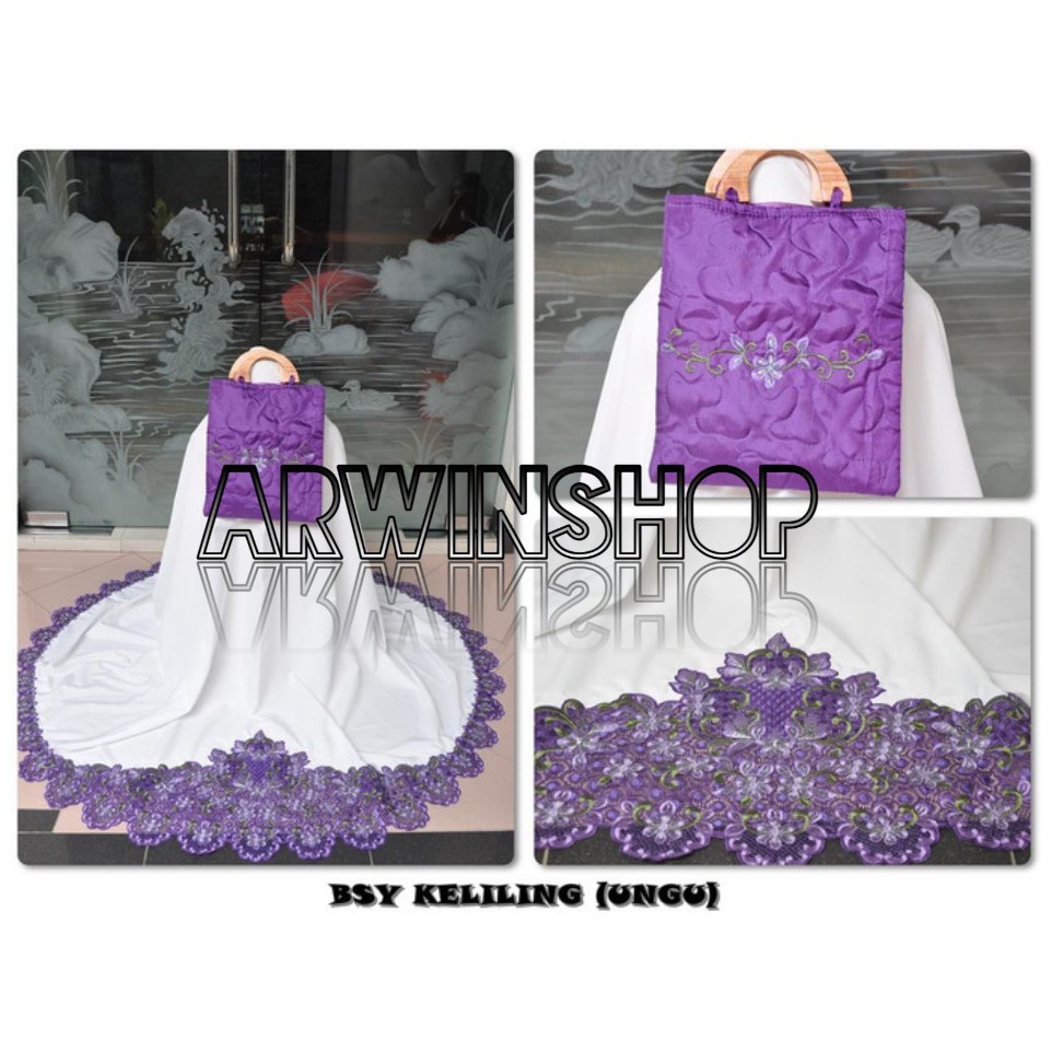 HOT PROMO MUKENA BORDIR BSY KELILING - MUKENA PUTIH BORDIR WARNA TERBARU TERLARIS