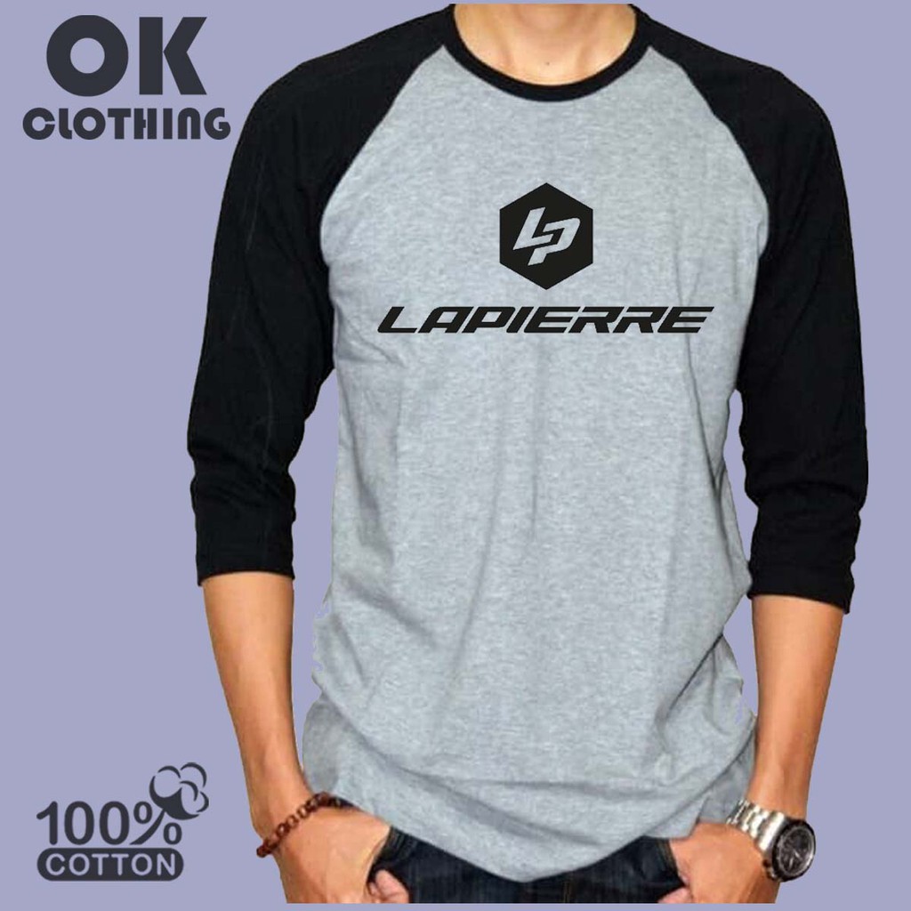 Tshirt Kaos Raglan 3-4 Sepeda Lapierre Berkualitas