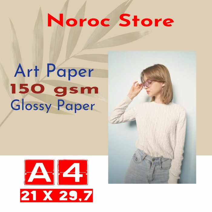 

Senikertas- Kertas Art Paper Ukuran A4 150 Gsm (Art Glossy Paper) -Kertas-Seni.