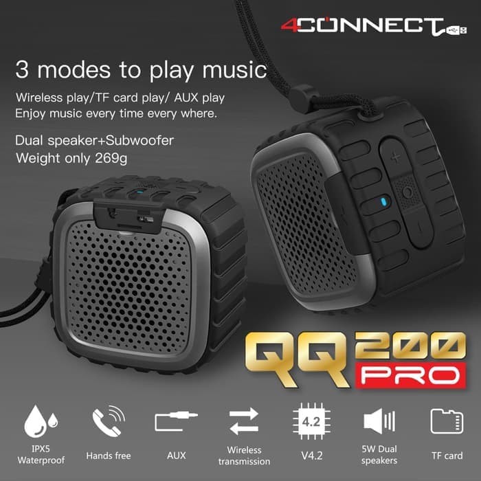 4CONNECT QQ200 Bluetooth 4.0 Mini speaker Support TF card