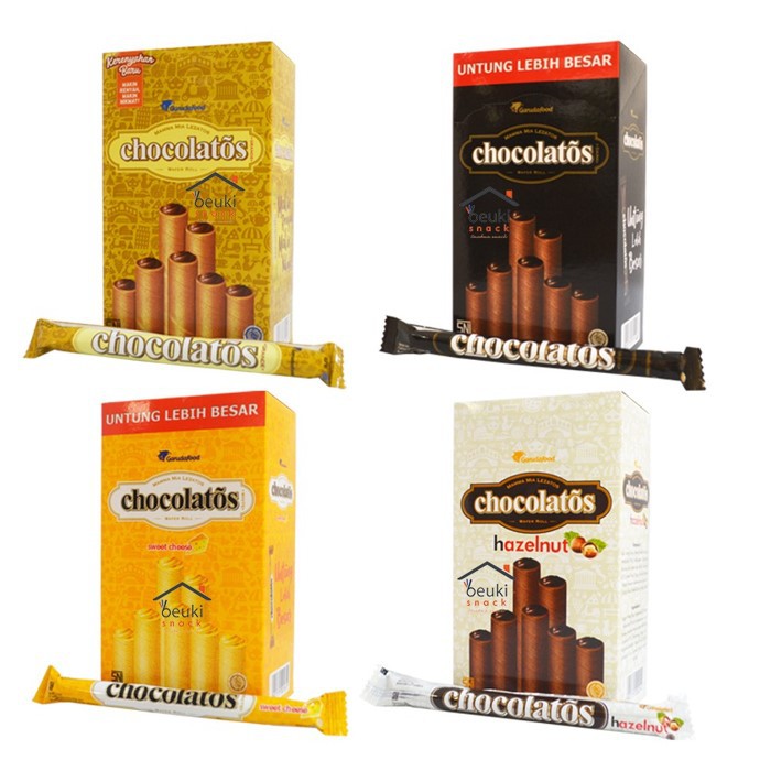 

Chocolatos - Wafer Roll Long - Netto 20 Pcs x 16 gr