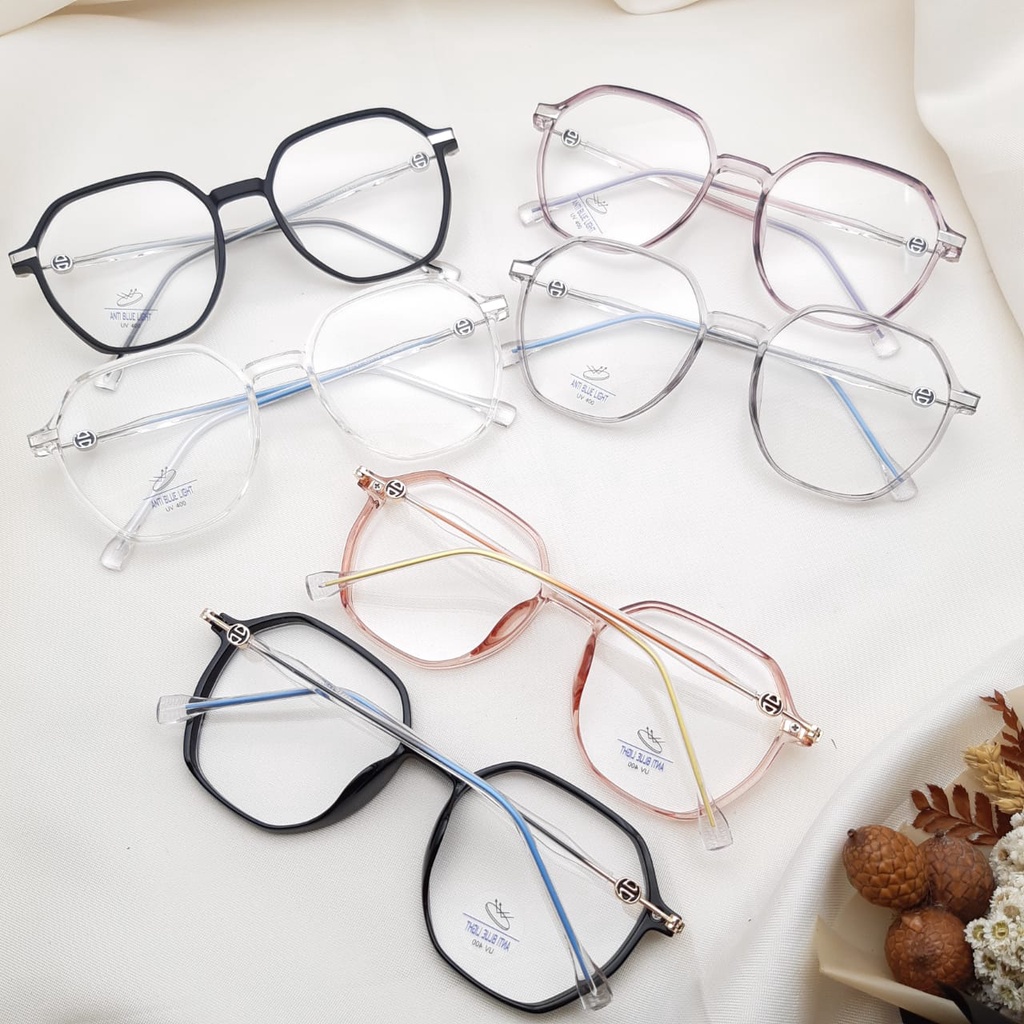 TERMURAH SE-SHOPEE Frame kacamata korea lensa blueray 82741