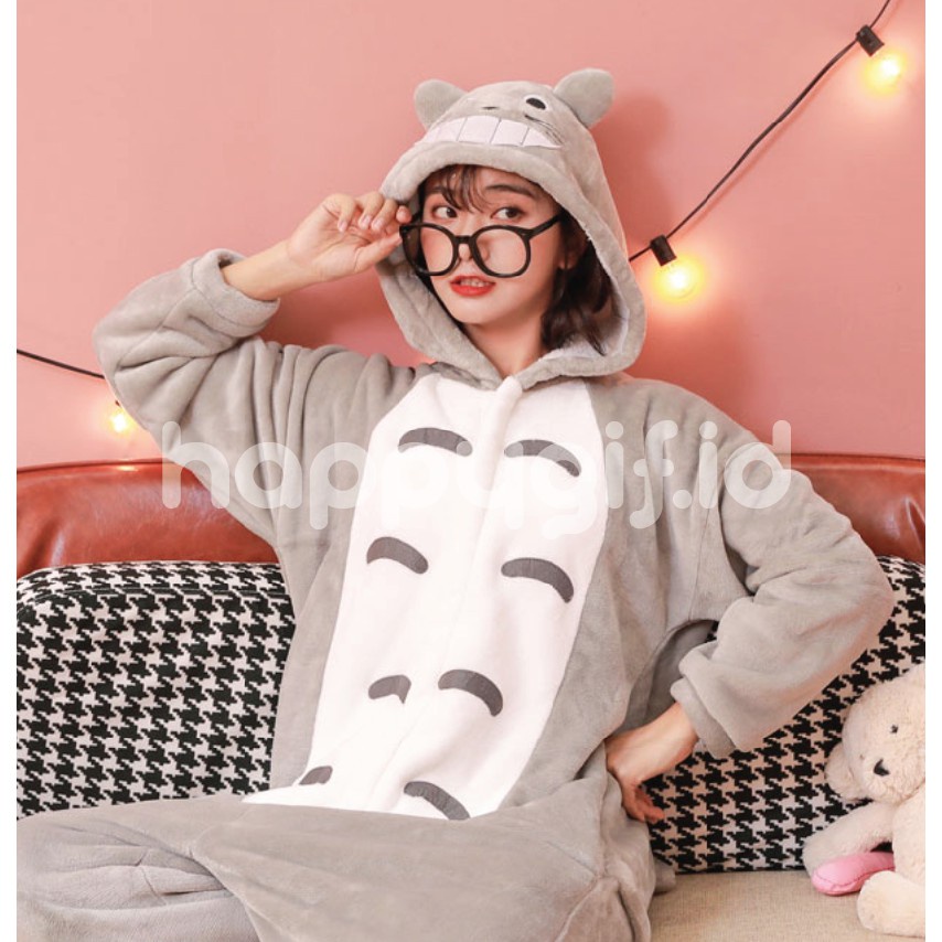 BAJU TIDUR KOSTUM ONESIE KIGURUMU PIYAMA DEWASA KARAKTER - TOTORO