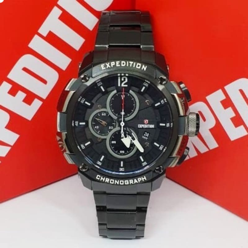 Expedition E 6781 MCBEPBA Man Black Dial Stainless Steel ORIGINAL garansi resmi 1 THN