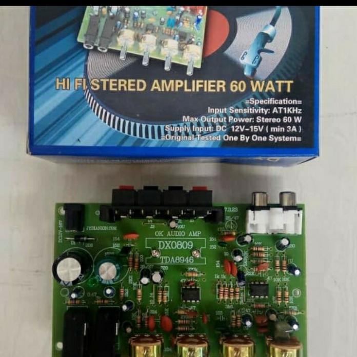 power kit amplifier stereo 60 watt murni dc 12v kualitas wau1