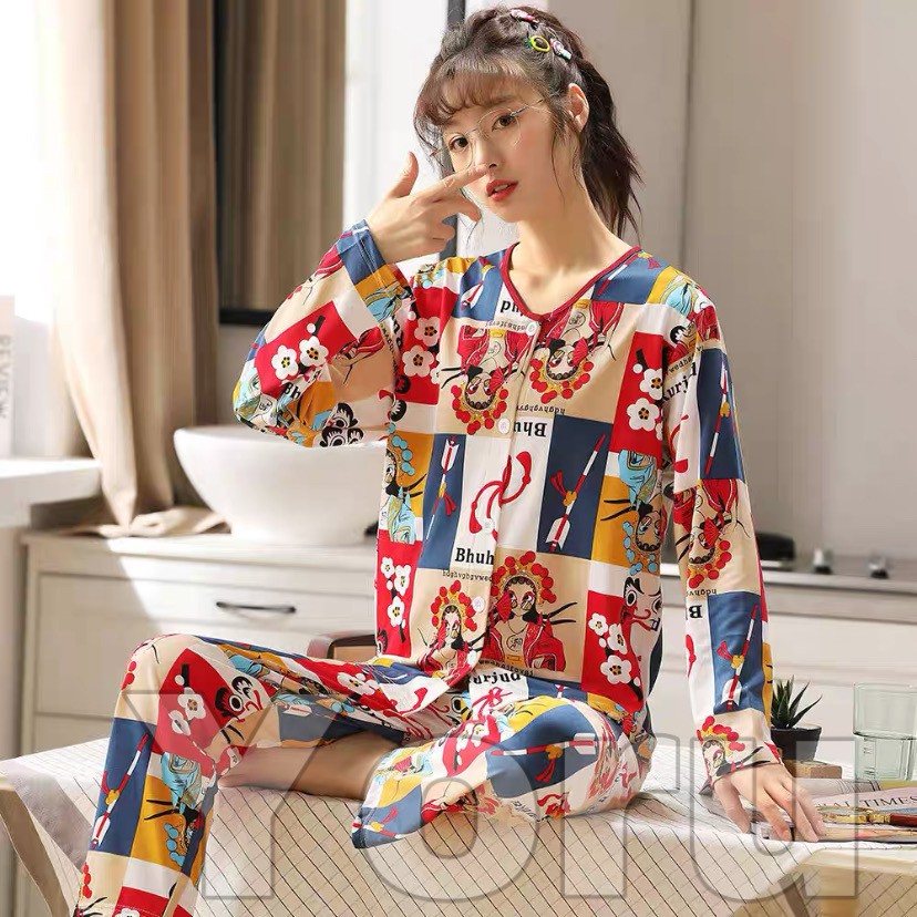 Pamelo.id Piyama Import PP 50 Corak Baju Tidur Import Pajamas Import Baju Tidur Murah-7