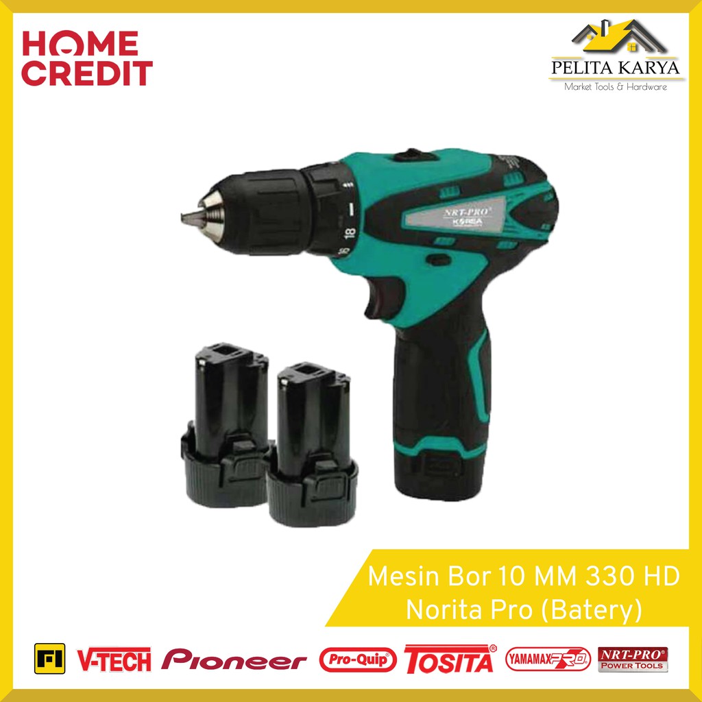 Mesin Bor 10MM 330 HD Norita Pro (Batery)