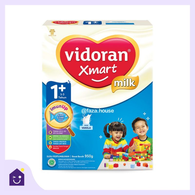 VIDORAN XMART 1+, 950GR, RASA VANILA DAN MADU, SUSU VIDORAN XMART 1+,  SUSU VIDORAN XMART MILK 1+, V