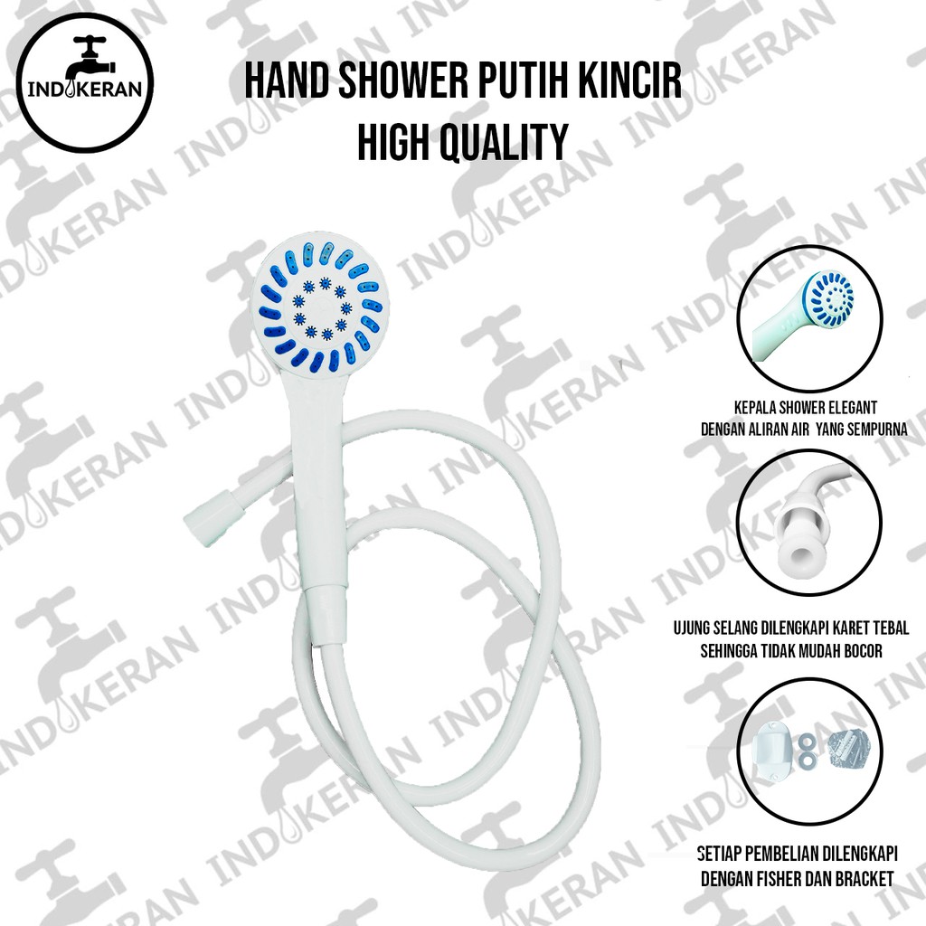 INDOKERAN - Hand Shower Mandi Warna - 1/2 Inch - High Quality