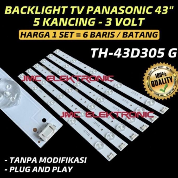 Backlight Tv Panasonic 43 Inc Th43D305G Th 43D305G 43D305