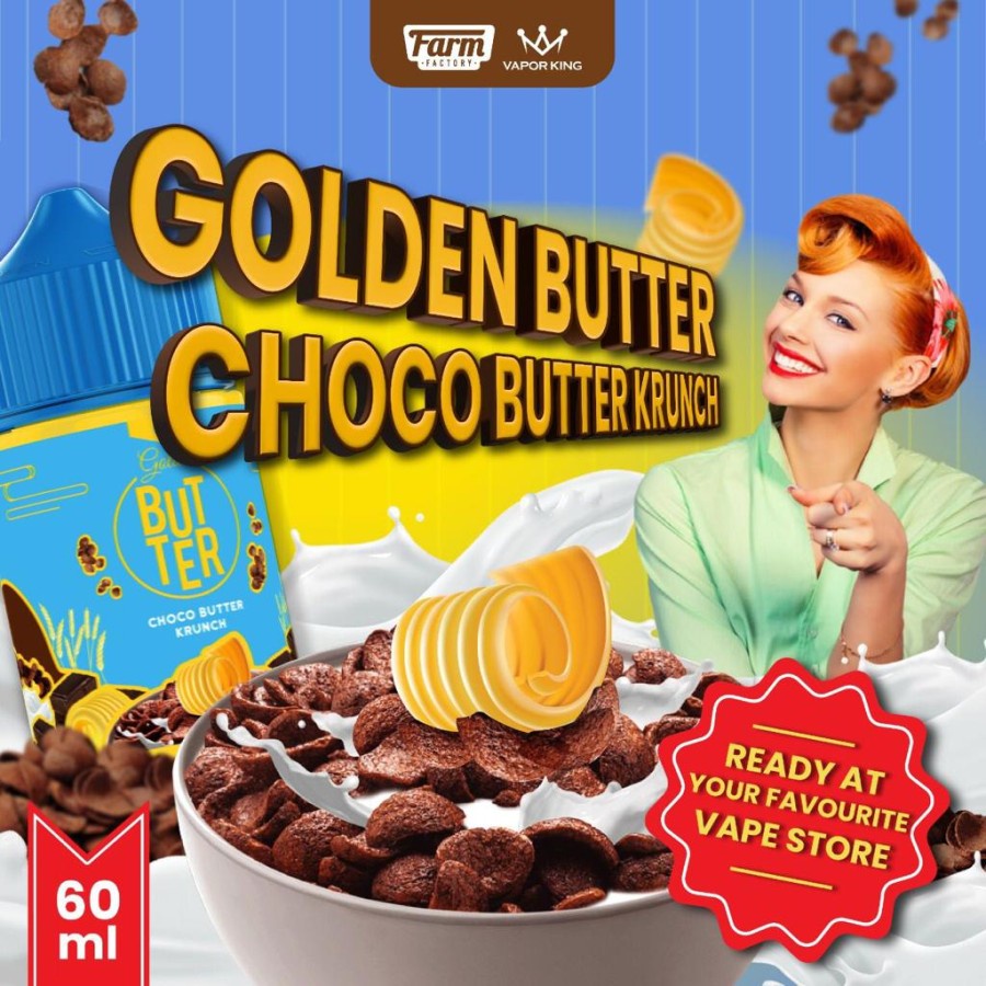 Liquid Golden Butter V3 Choco Butter Krunch 60ML by Farm Factory Berpita Cukai