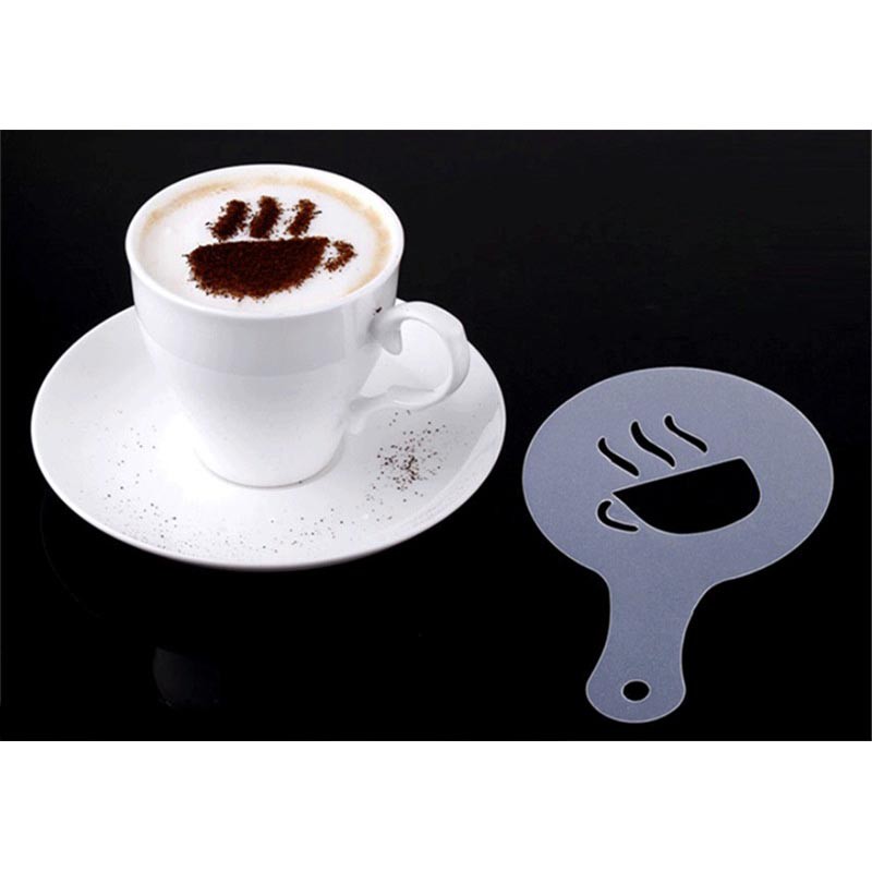 Cetakan Busa Kopi Latte Foam Kopi Art isi 16 Pcs JJYE01 Cafe Coffee Foam Art Barista Latte Art Foam