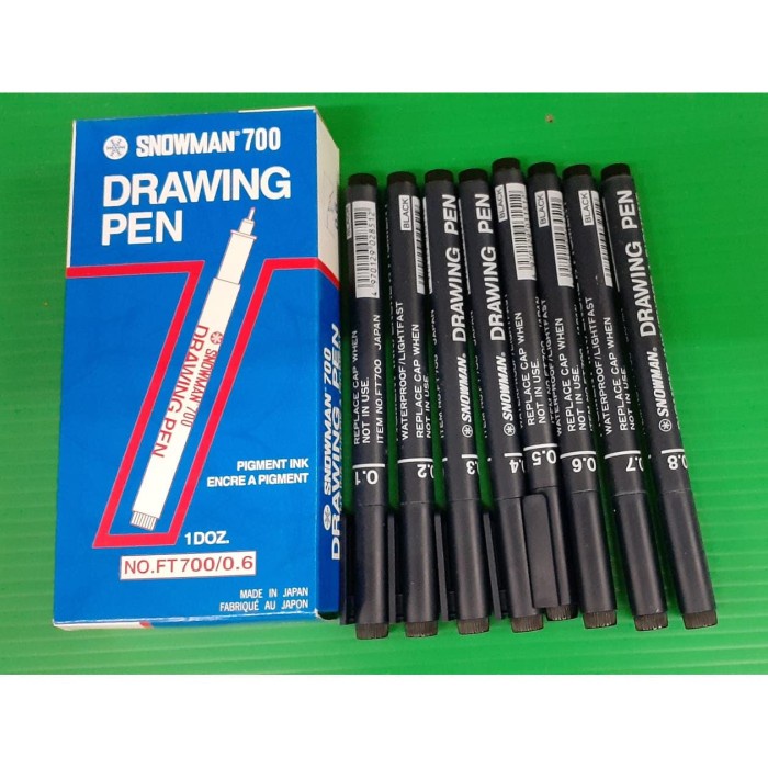 

Pendrawing- Drawing Pen Snowman Ft700 Hitam | Ukuran 0.1 S/D 0.8 | Pulpen -Drawing-Pen.