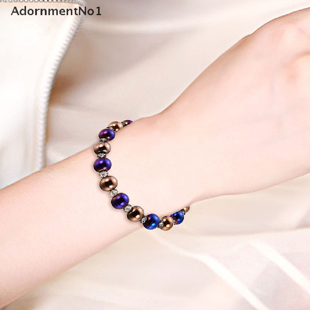 (AdornmentNo1) Gelang Tangan Manik-Manik Magnetik Warna-Warni Untuk Terapi Penurunan Berat Badan