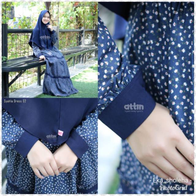 Gamis attin/ katun jepang/syahla drees/gamis rempel