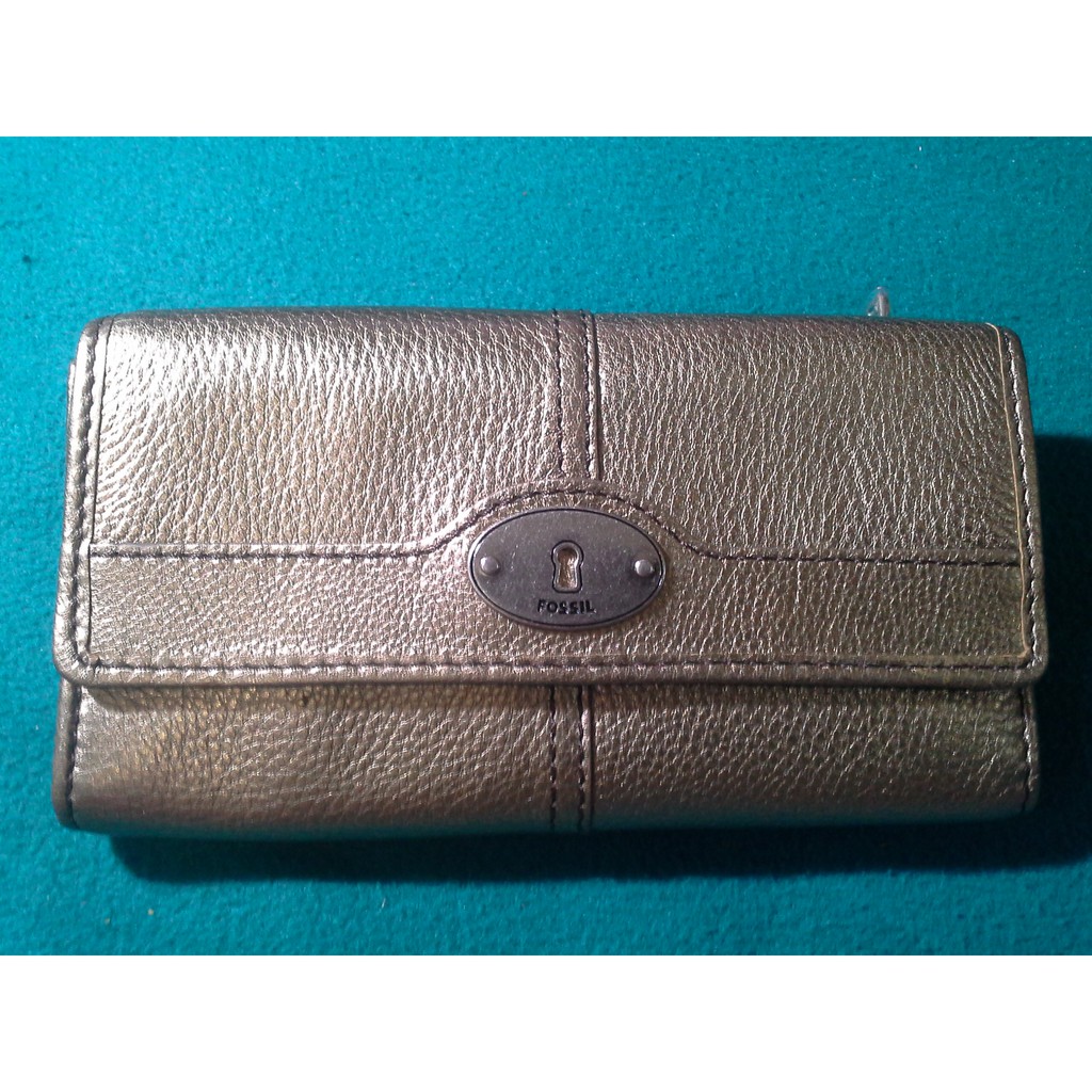 Dompet Fossil Marlow Flap Clutch Metallic