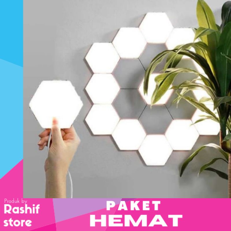 LAMPU LED KAMAR DEKORASI DINDING Gaming Quantum LED Hexagon 1set 3PCS