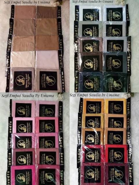 Kerudung Jilbab Segi Empat Polos Rawis SAUDIA UMAMA Hijab Jilbab Brand UMAMA ORIGINAL 100%