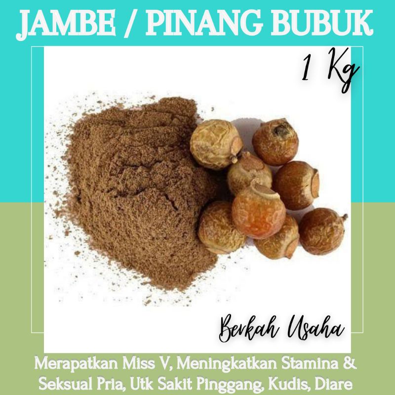 

HERBAL PINANG JAMBE BUBUK SERBUK 1 KG TEH BETEL NUT MURNI TANPA CAMPURAN MENINGKATKAN STAMINA