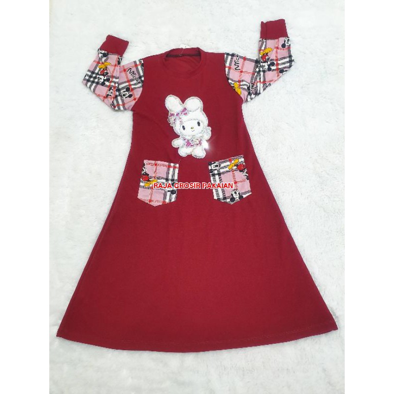 Baju Gamis Anak Variasi Boneka Estimasi 3-12 Thn