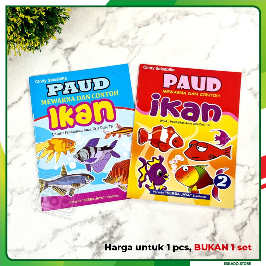 PAUD Mewarna dan Contoh IKAN 1-2 mewarnai Ikan