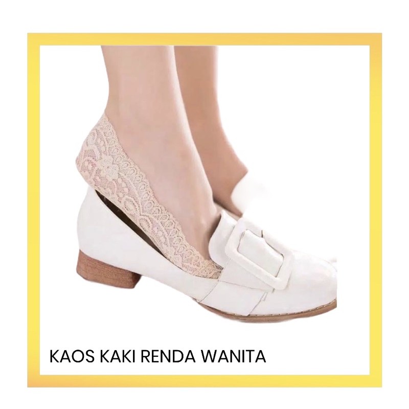 Kaos Kaki Renda Wanita Lace Angkle Socks Kaos Kaki Pendek Semata Kaki Wanita Invisible Socks Low Cut