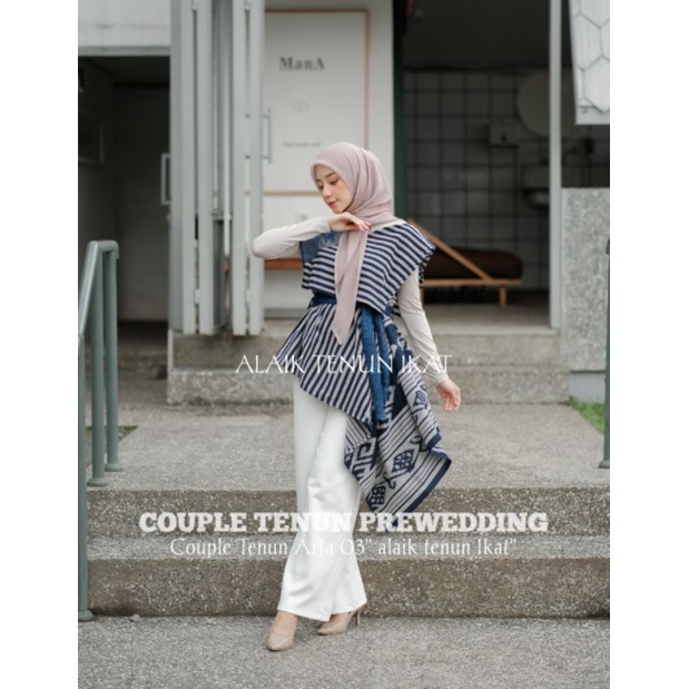 (READY STOCK) COUPLE BAJU TENUN ARFA 03 - KEMEJA TENUN - DRESS TENUN