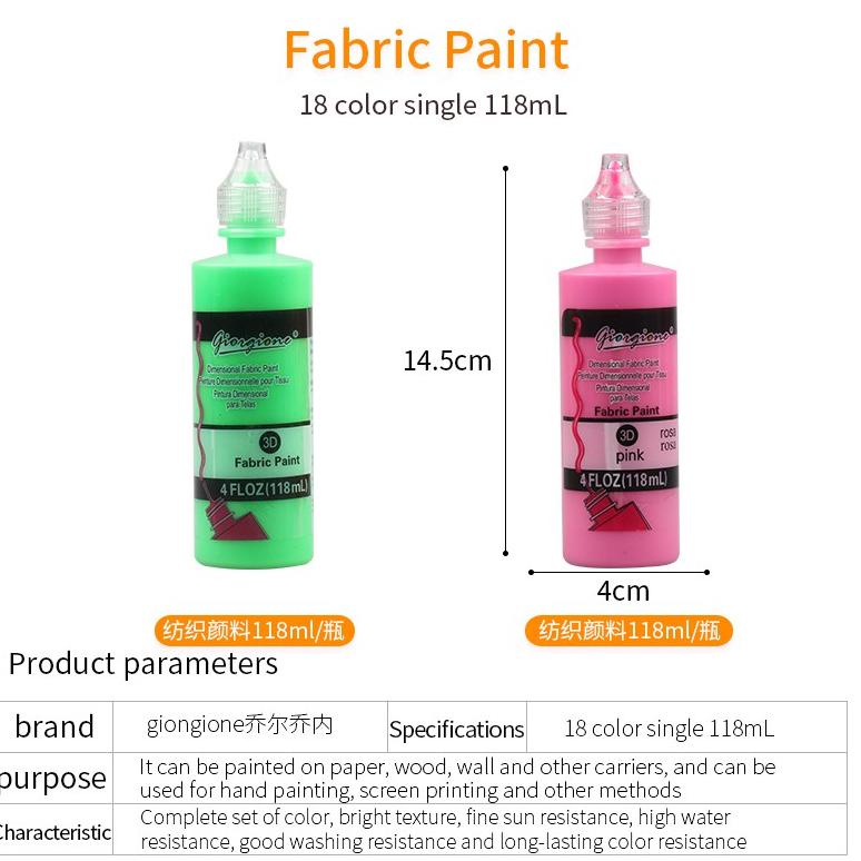 

[KODE PRODUK IF7CQ6962] giorgione fabric paint 118ML