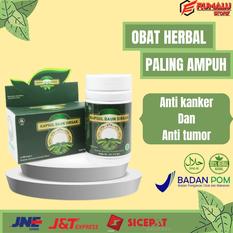 

OBAT SUPLEMEN KESEHATAN HERBAL TRADISIONAL KAPSUL DAUN SIRSAK ANTI KANKER ANTI TUMOR