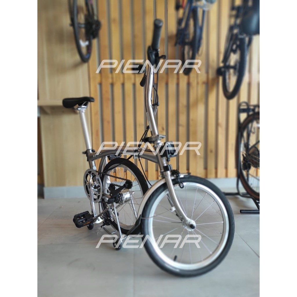 FOLDING SEPEDA LIPAT 3SIXTY M3 FLAT BAR - ELECTRIC CHROME