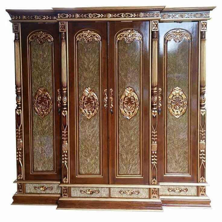 lemari Pakaian Kayu jati 4Pintu Cinta