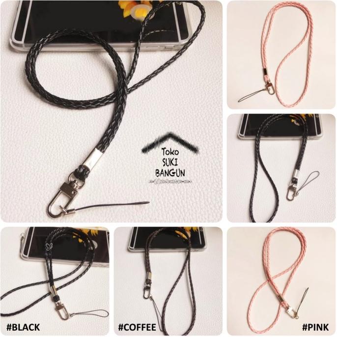

READY COD NT-001 Tali Lanyard Name Tag ID Card Strap Leather BRAIDED Kepang PRODUK TERBATAS Kode 1453