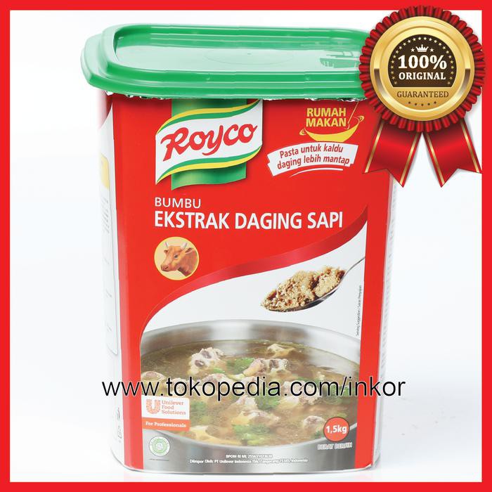 

Terpopuler Royco Bumbu Ekstrak Daging Sapi Toples 1.5Kg Terlaku