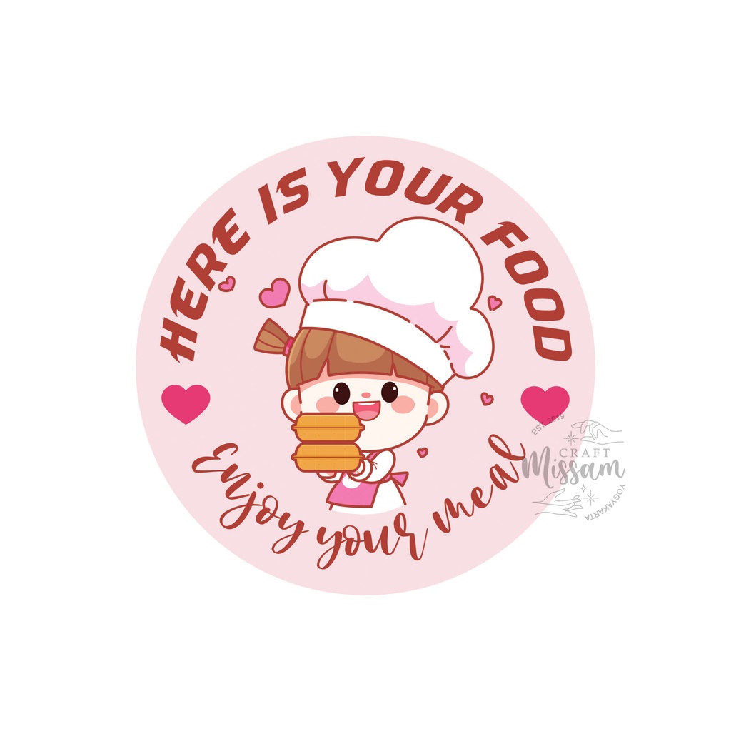 

60Pcs Stcker Enjoy your Meal TY043